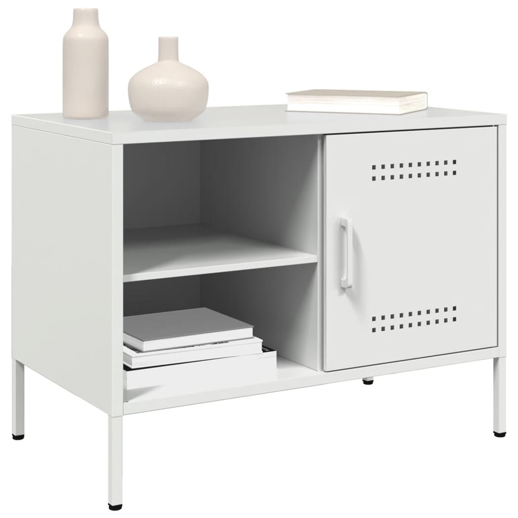 Meubles TV 2 pcs blanc 68x39x50,5 cm acier - XIOS