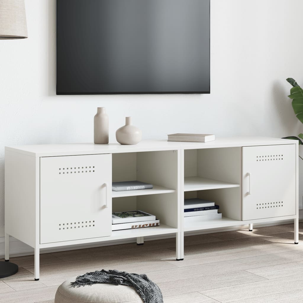 Meubles TV 2 pcs blanc 68x39x50,5 cm acier - XIOS
