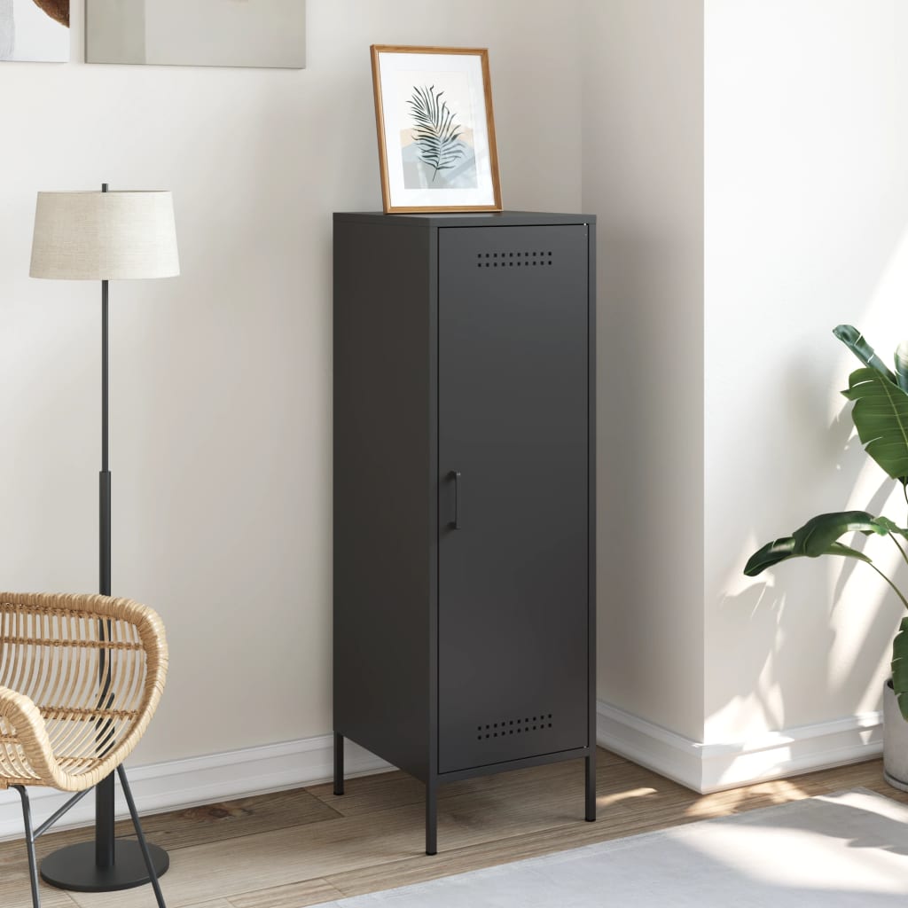 Buffet haut noir 36x39x113 cm acier - XIOS