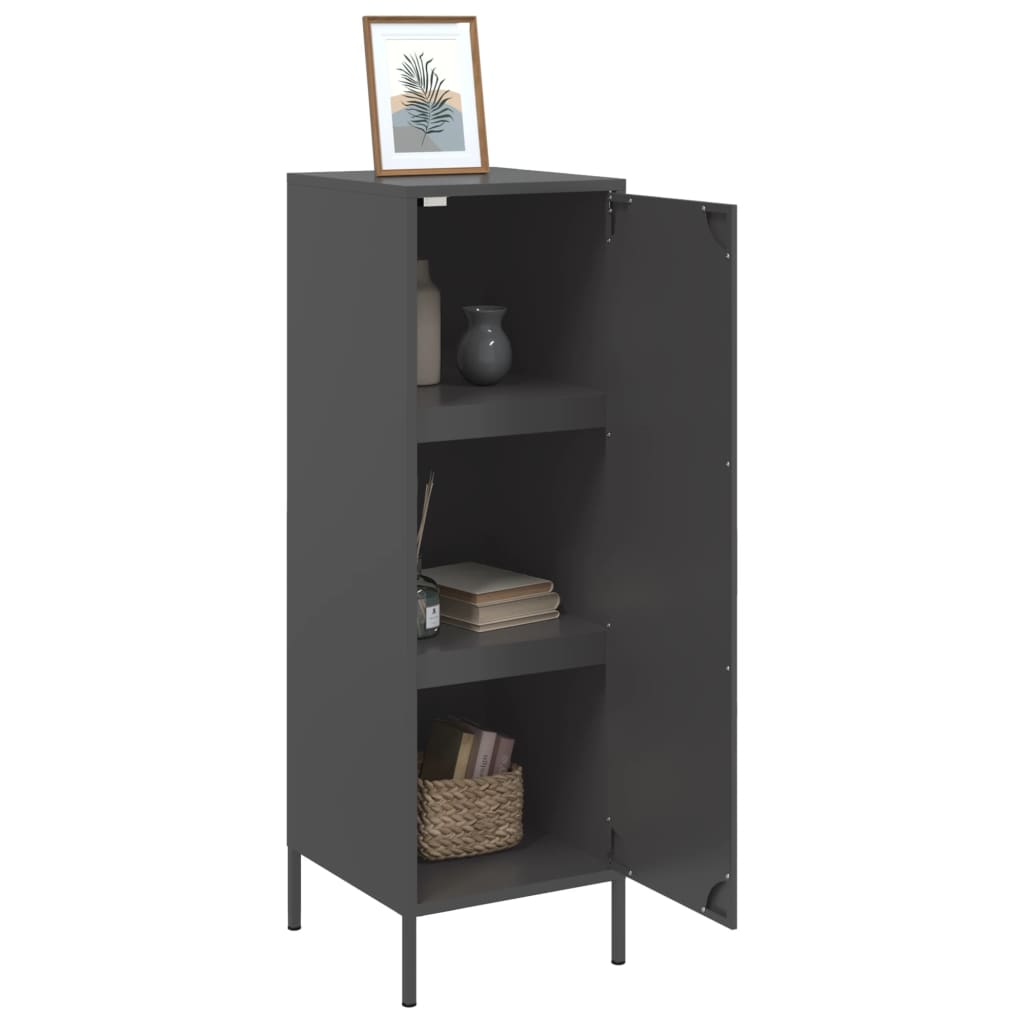 Buffet haut noir 36x39x113 cm acier - XIOS
