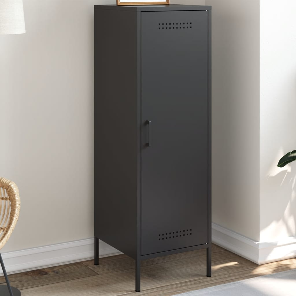 Buffet haut noir 36x39x113 cm acier - XIOS
