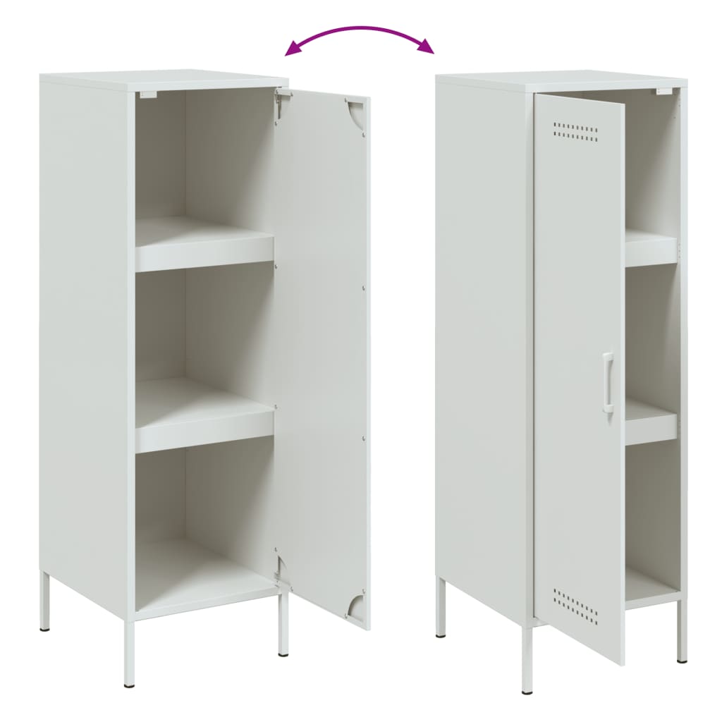 Buffet haut blanc 36x39x113 cm acier - XIOS