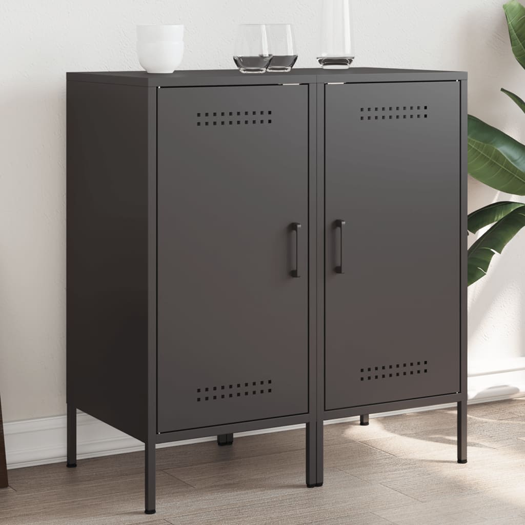 Buffets 2 pcs noir 36x39x79 cm acier - XIOS