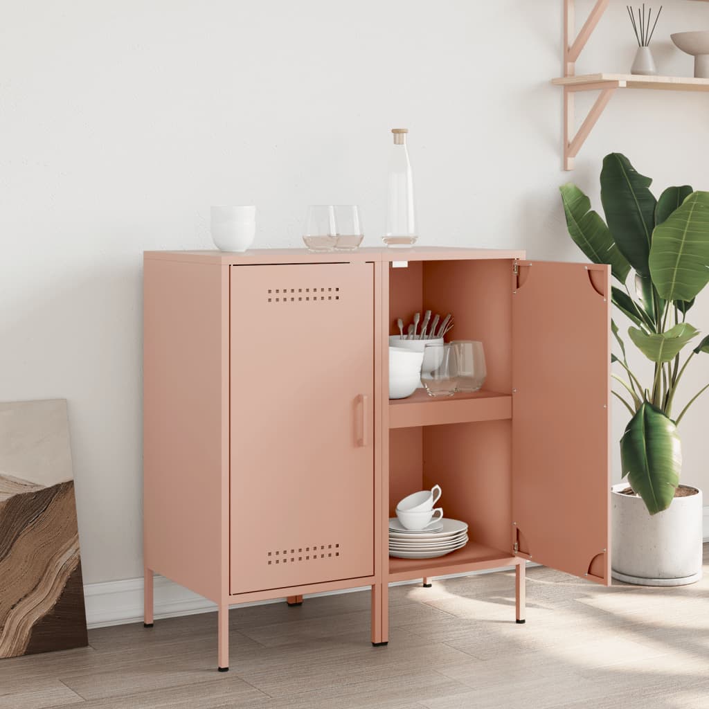 Buffets 2 pcs rose 36x39x79 cm acier - XIOS