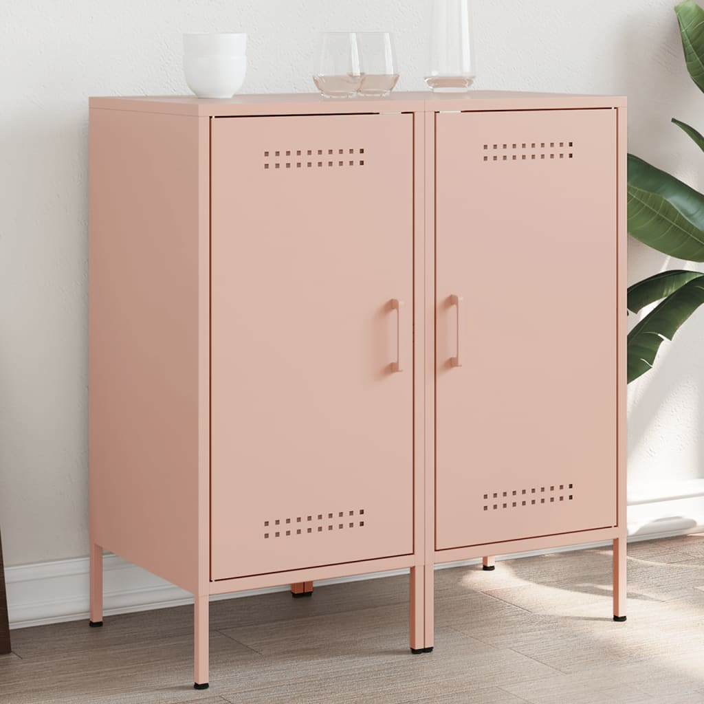 Buffets 2 pcs rose 36x39x79 cm acier - XIOS