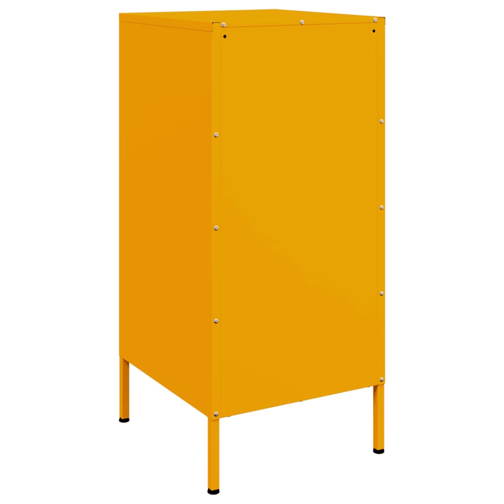 Buffet jaune moutarde 36x39x79 cm acier - XIOS