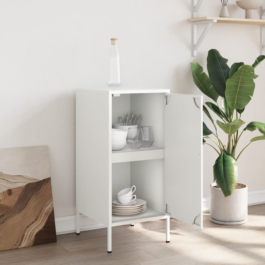 Buffet blanc 36x39x79 cm acier - XIOS