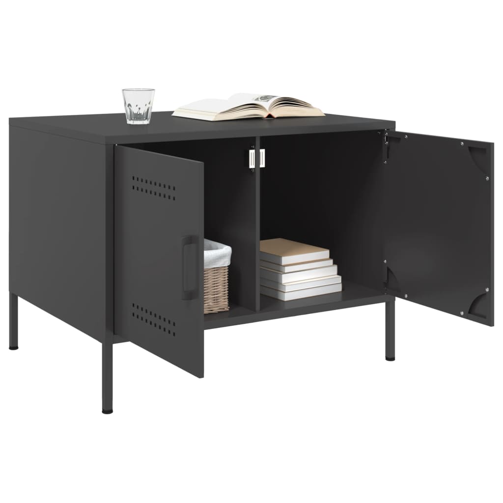 Table basse noir 68x50x50,5 cm acier - XIOS