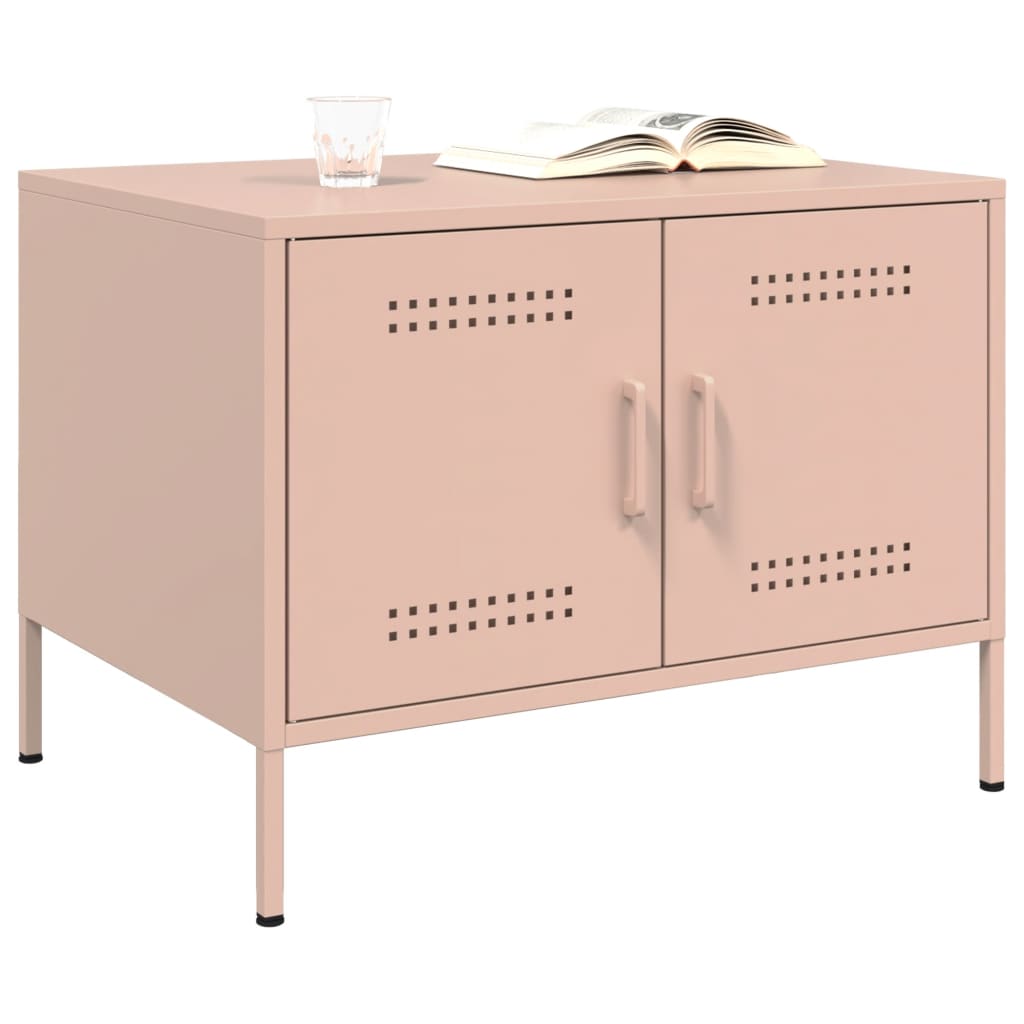 Table basse rose 68x50x50,5 cm acier - XIOS