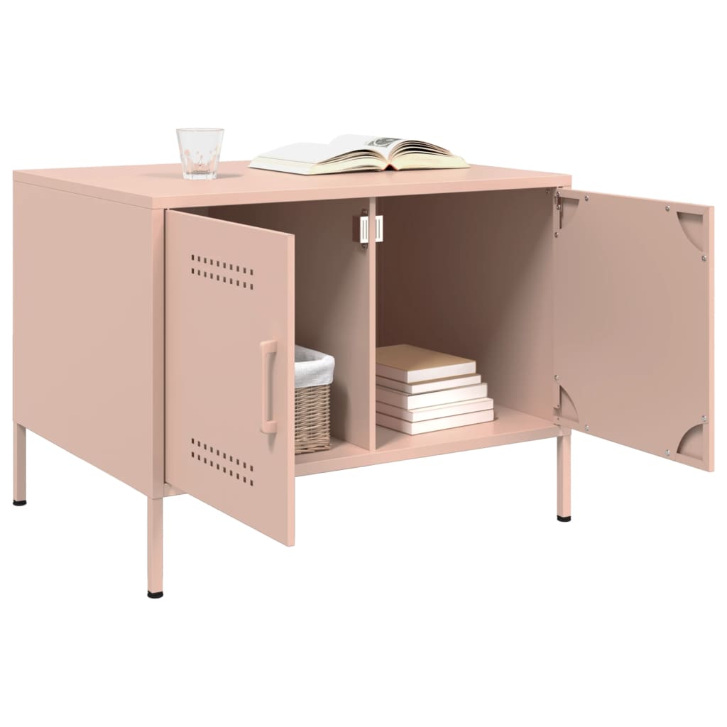 Table basse rose 68x50x50,5 cm acier - XIOS