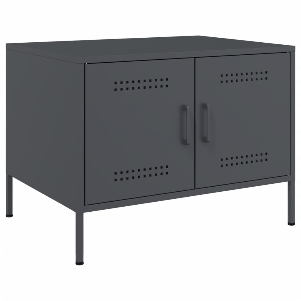 Table basse anthracite 68x50x50,5 cm acier - XIOS