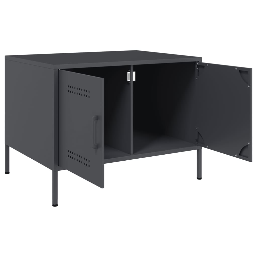 Table basse anthracite 68x50x50,5 cm acier - XIOS