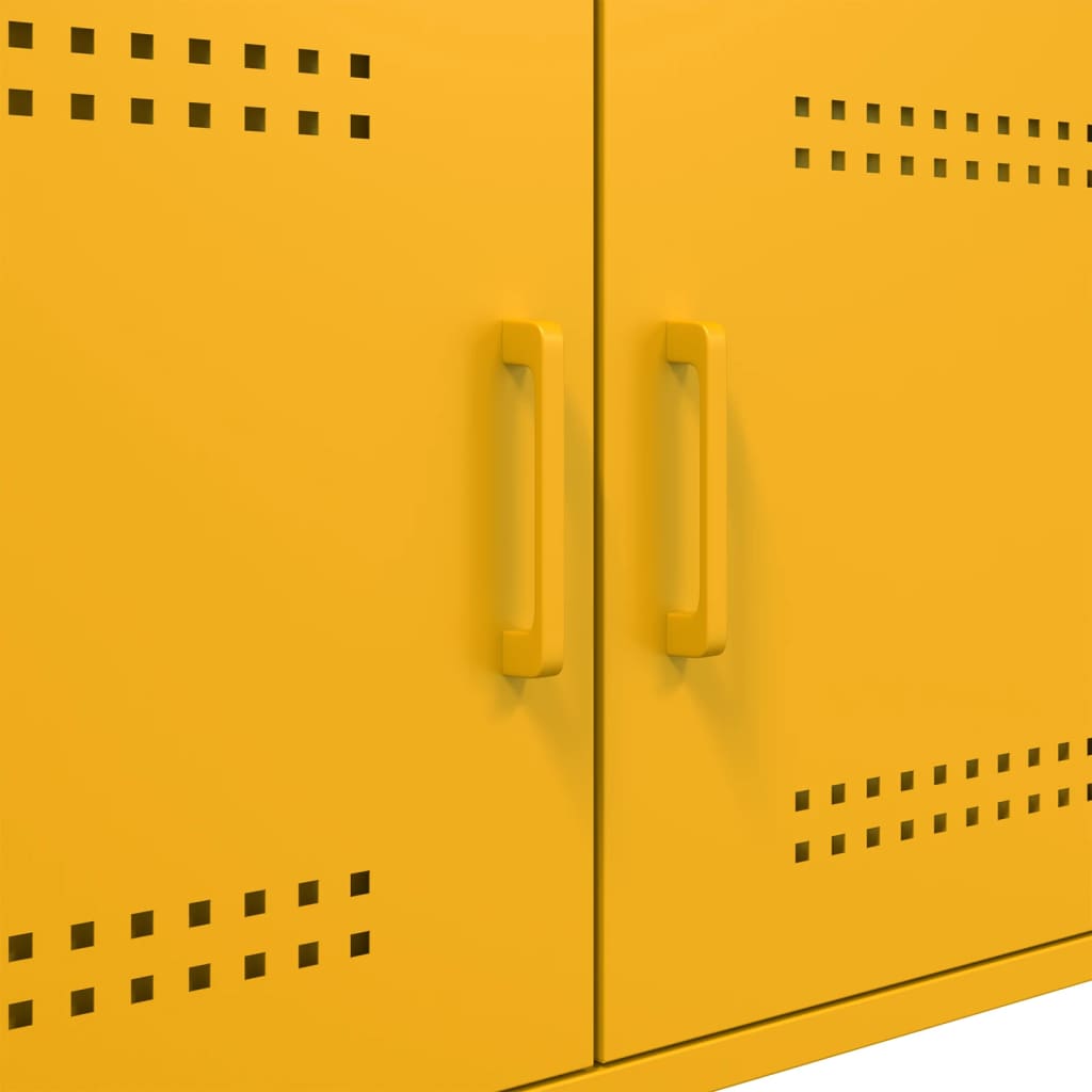 Table basse jaune moutarde 68x50x50,5 cm acier - XIOS