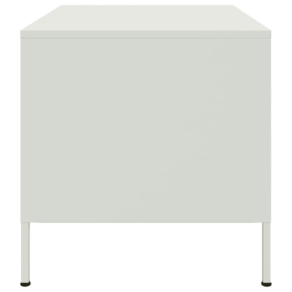 Table basse blanc 68x50x50,5 cm acier - XIOS