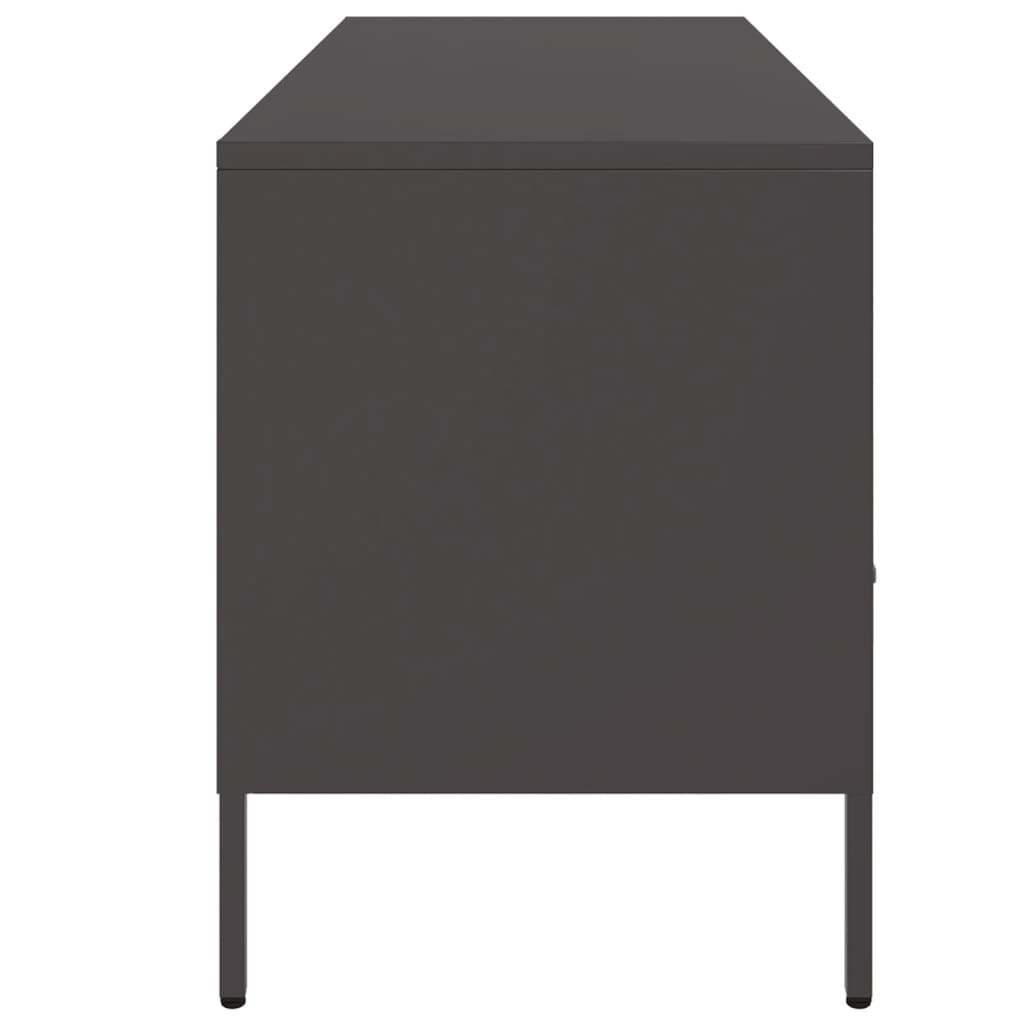 Meuble TV noir 100,5x39x50,5 cm acier - XIOS