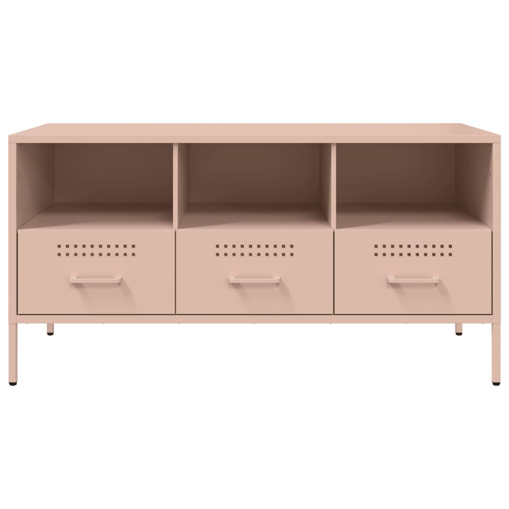 Meuble TV rose 100,5x39x50,5 cm acier - XIOS