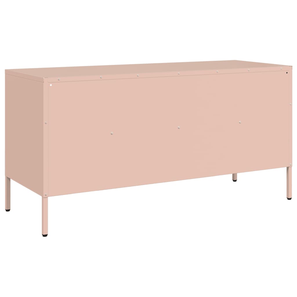 Meuble TV rose 100,5x39x50,5 cm acier - XIOS