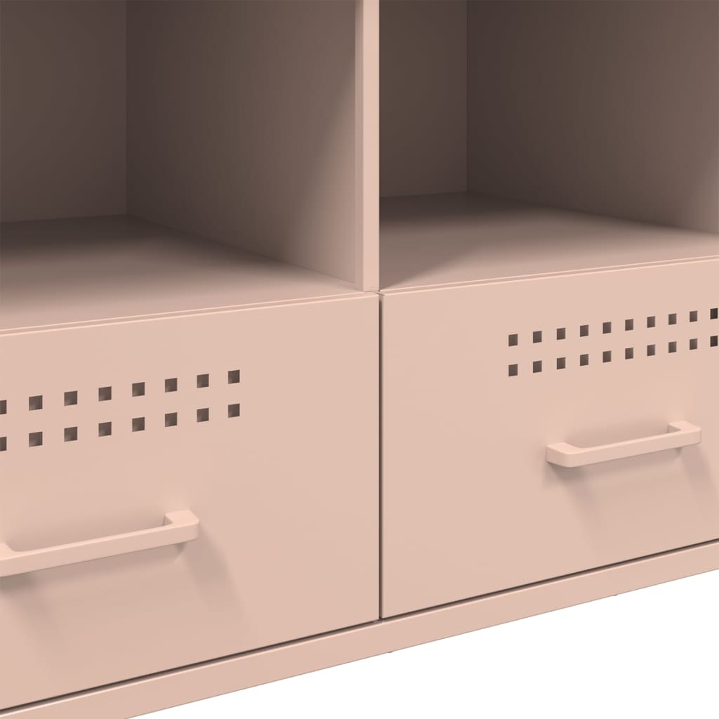 Meuble TV rose 100,5x39x50,5 cm acier - XIOS