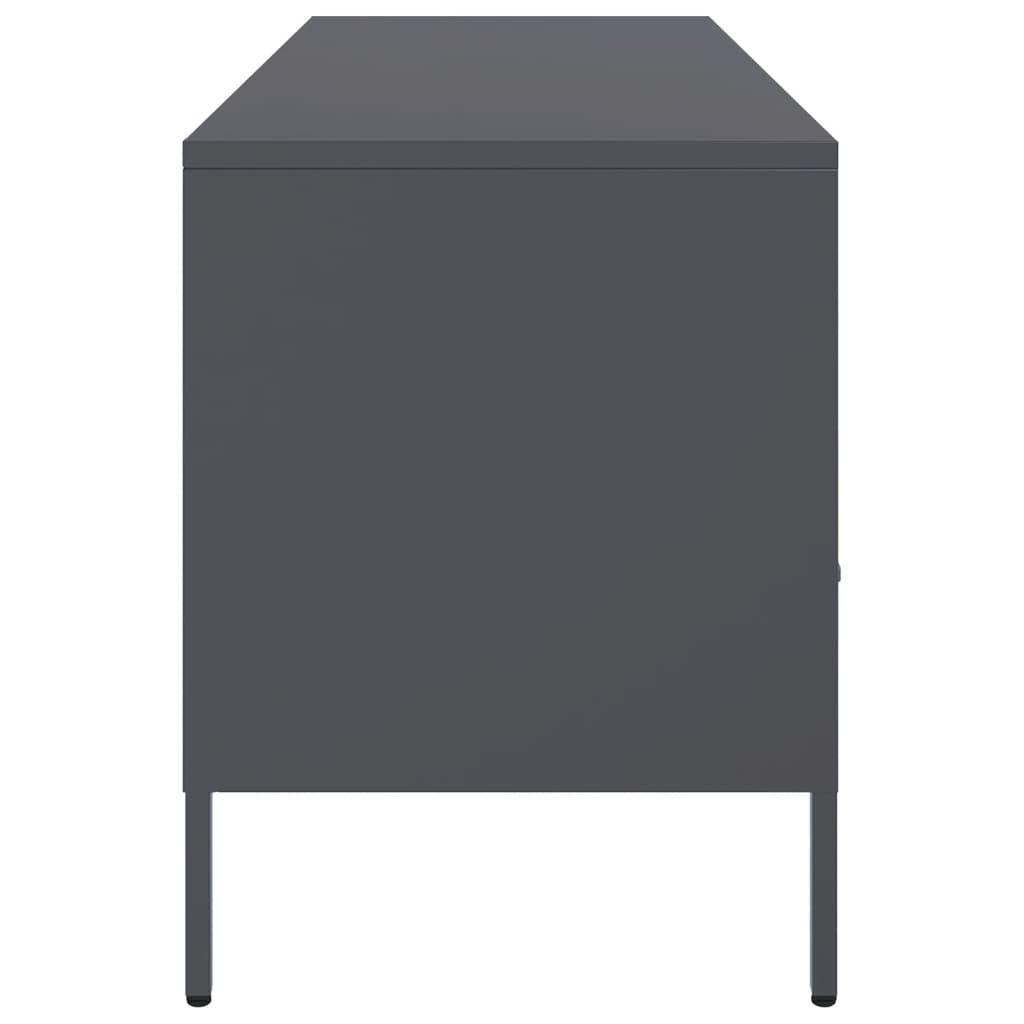 Meuble TV anthracite 100,5x39x50,5 cm acier - XIOS