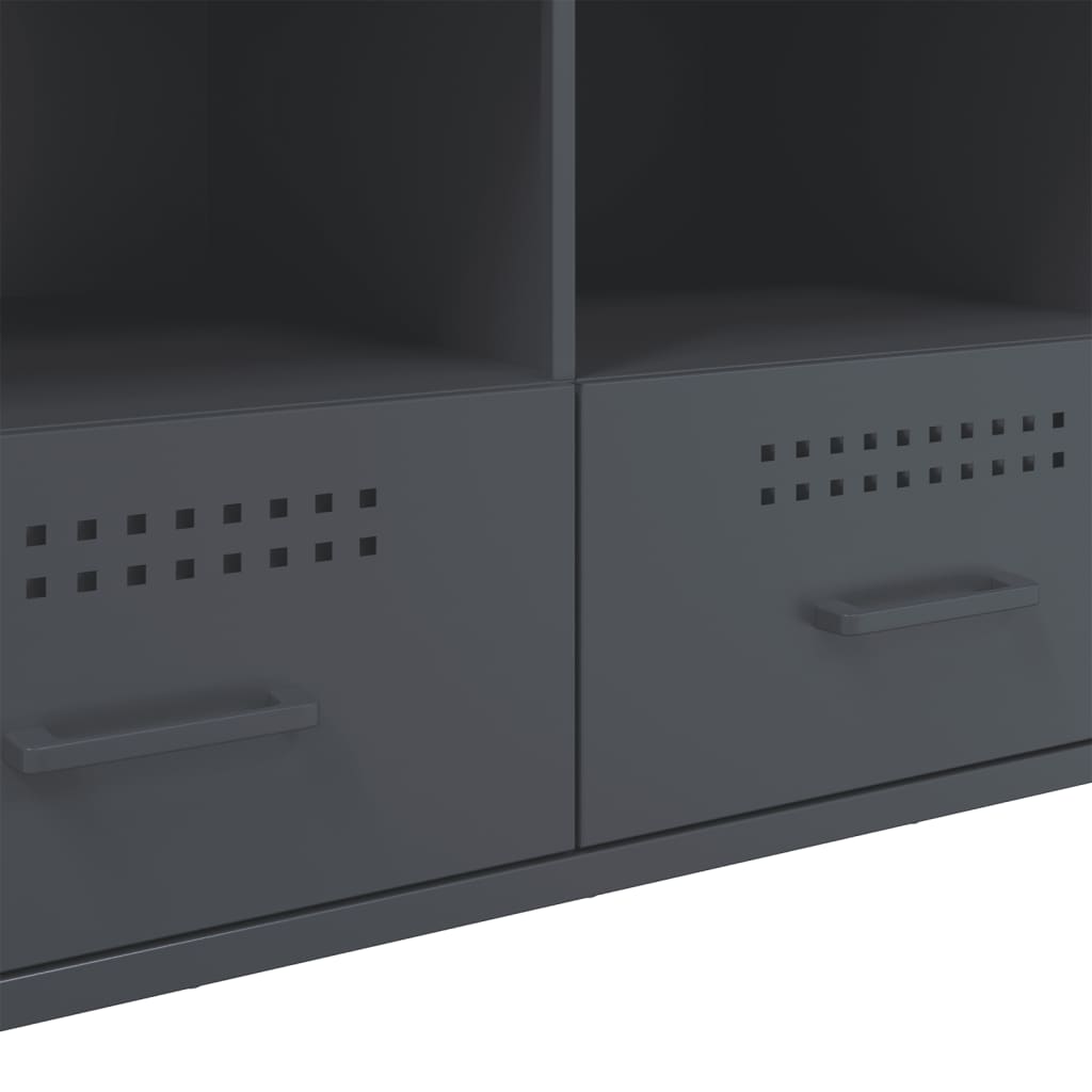 Meuble TV anthracite 100,5x39x50,5 cm acier - XIOS