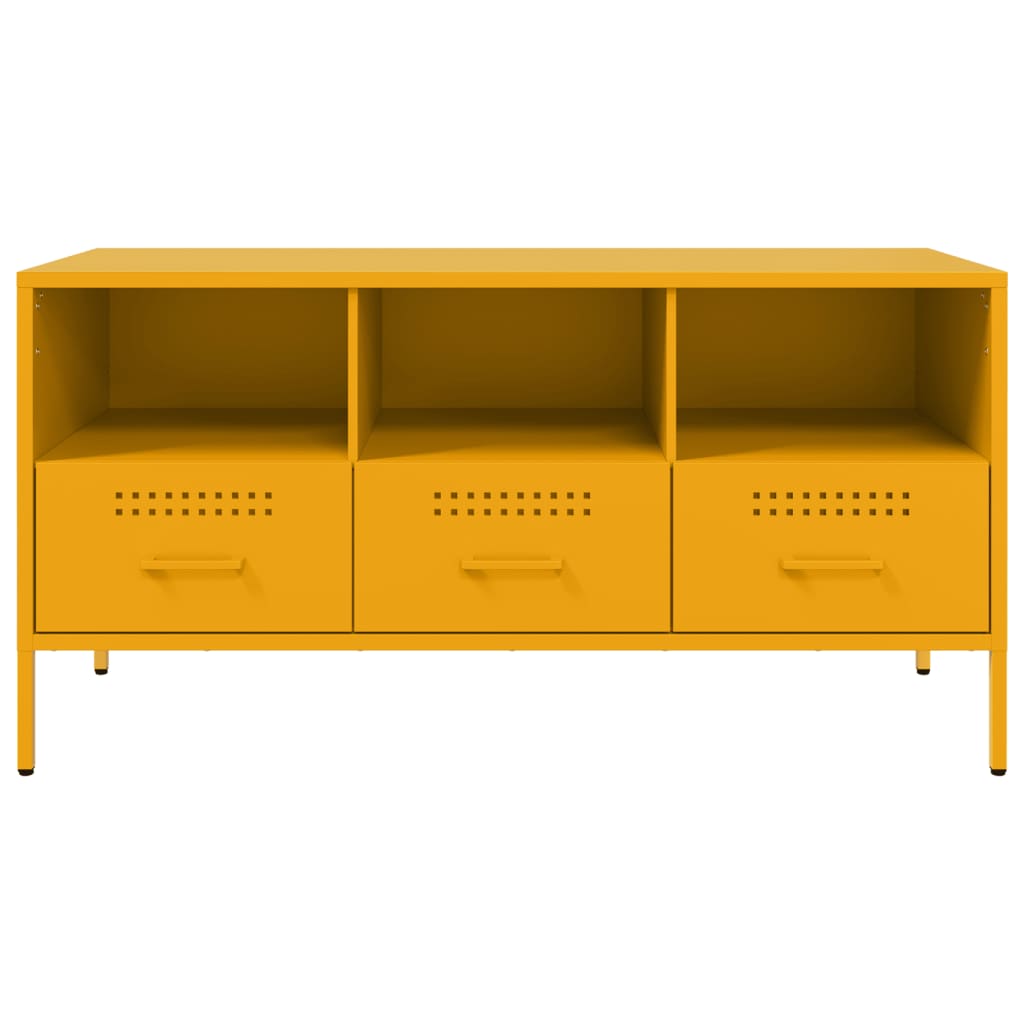 Meuble TV jaune moutarde 100,5x39x50,5 cm acier - XIOS
