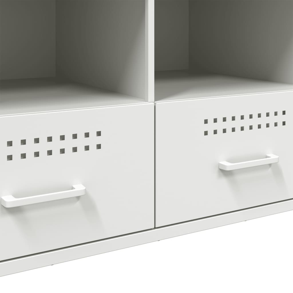 Meuble TV blanc 100,5x39x50,5 cm acier - XIOS