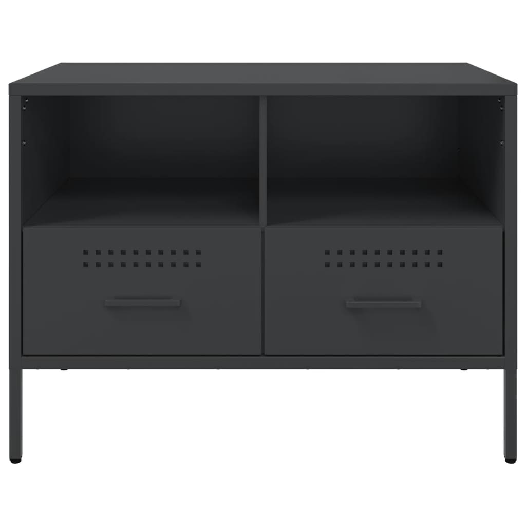 Meuble TV noir 68x39x50,5 cm acier - XIOS