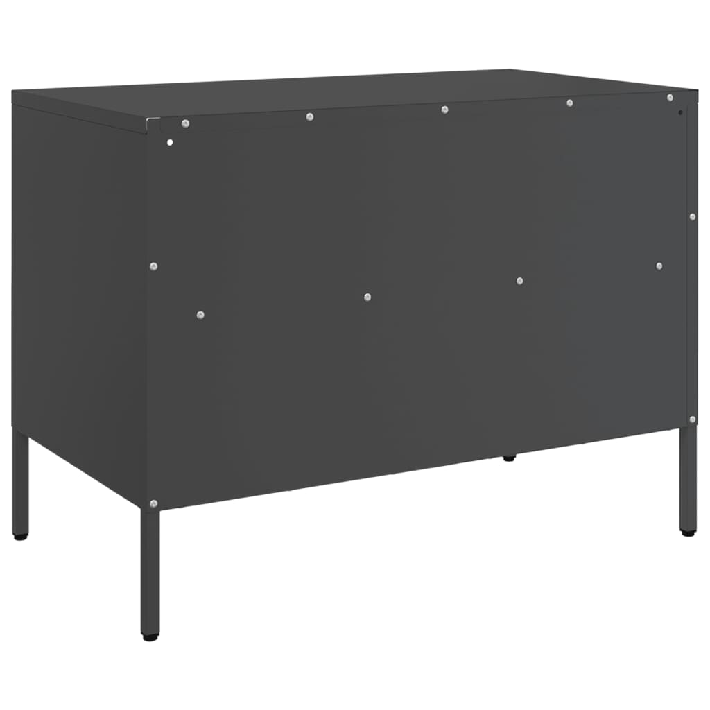Meuble TV noir 68x39x50,5 cm acier - XIOS