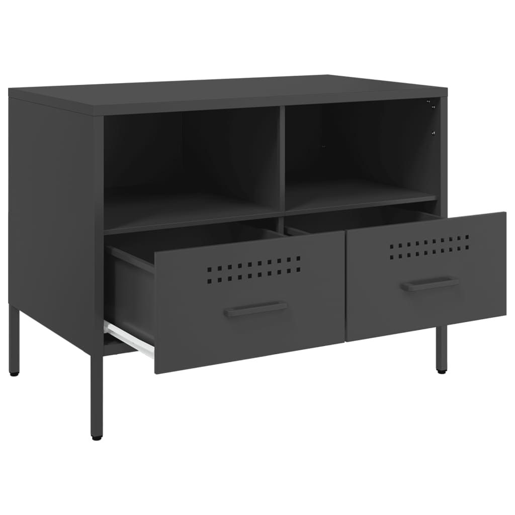 Meuble TV noir 68x39x50,5 cm acier - XIOS