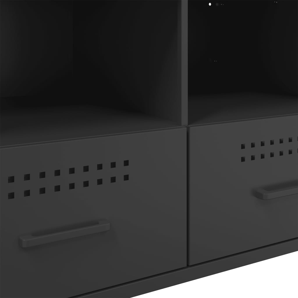 Meuble TV noir 68x39x50,5 cm acier - XIOS