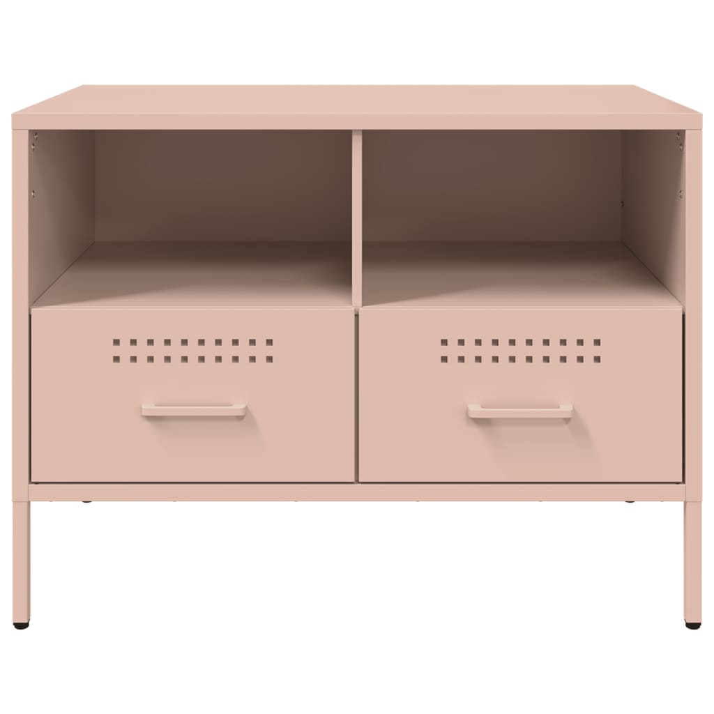 Meuble TV rose 68x39x50,5 cm acier - XIOS