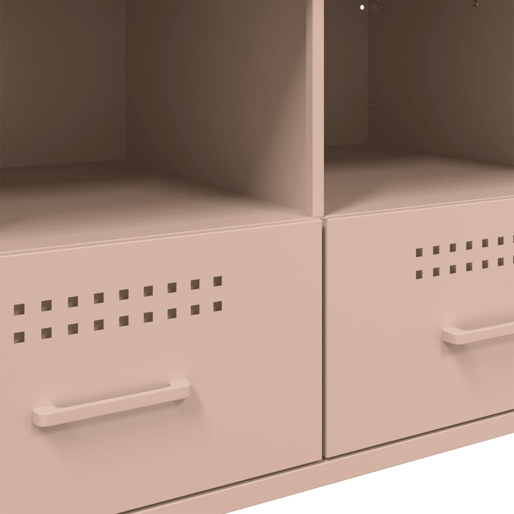 Meuble TV rose 68x39x50,5 cm acier - XIOS