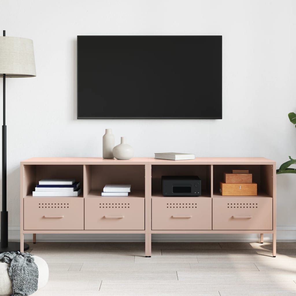 Meubles TV 2 pcs rose 68x39x50,5 cm acier - XIOS
