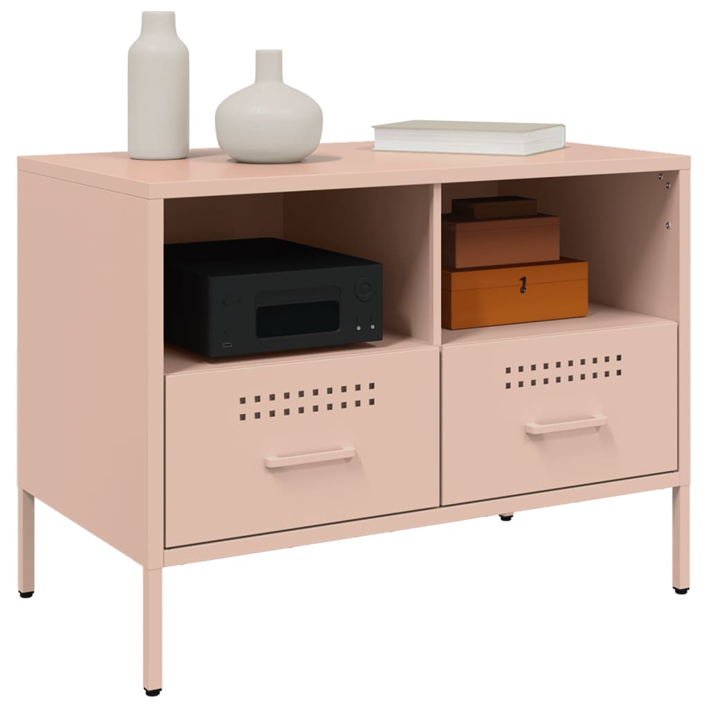 Meubles TV 2 pcs rose 68x39x50,5 cm acier - XIOS