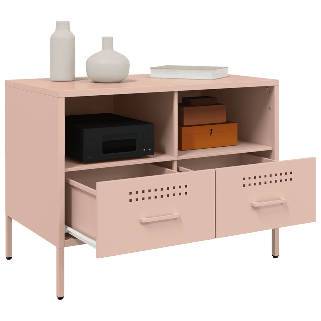 Meubles TV 2 pcs rose 68x39x50,5 cm acier - XIOS