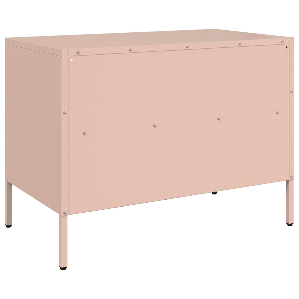 Meubles TV 2 pcs rose 68x39x50,5 cm acier - XIOS