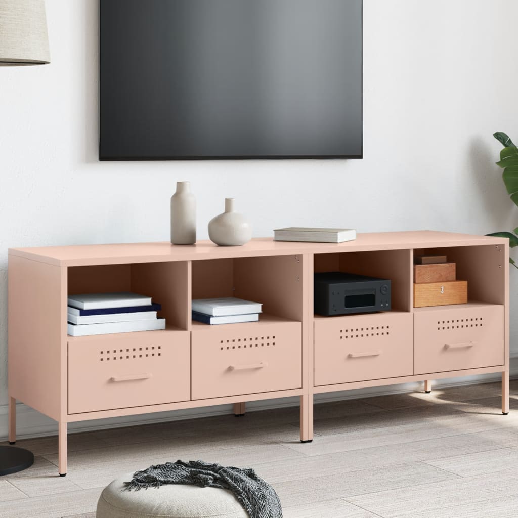 Meubles TV 2 pcs rose 68x39x50,5 cm acier - XIOS