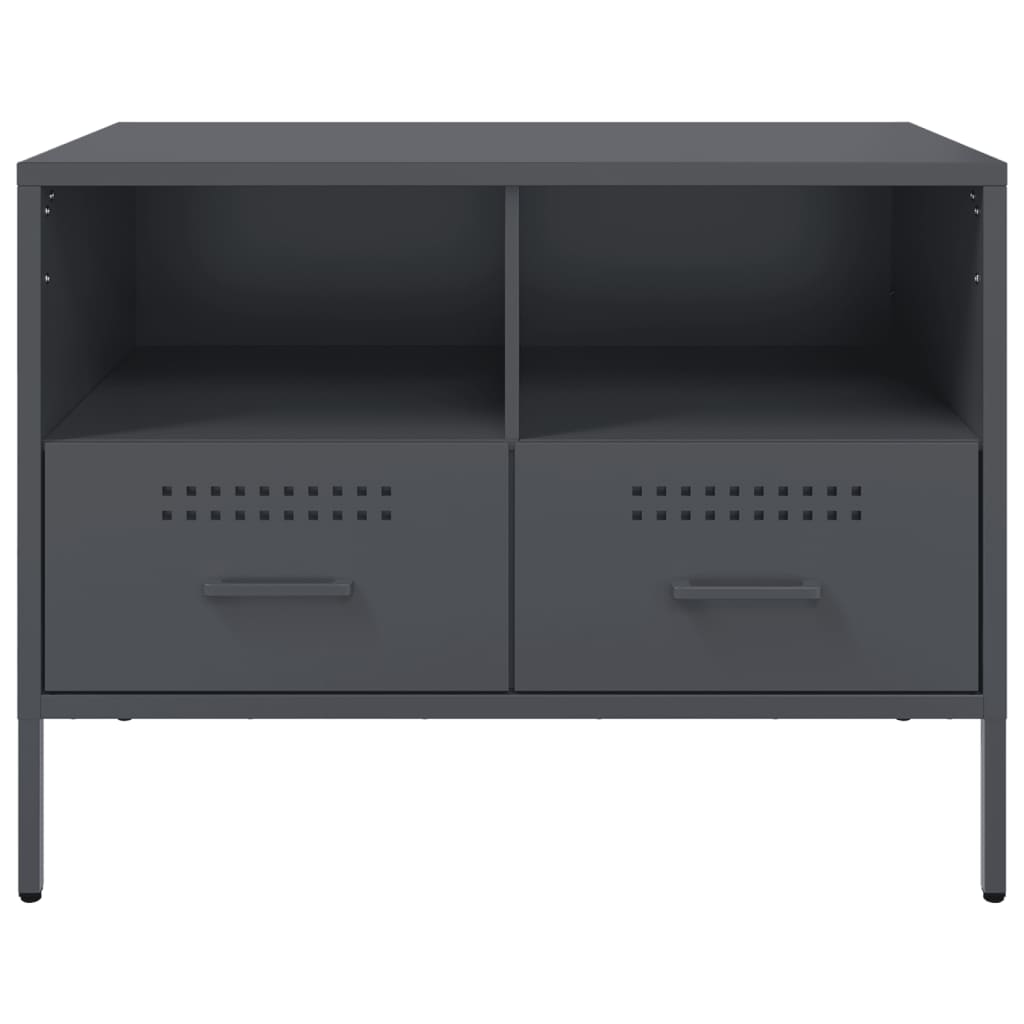 Meuble TV anthracite 68x39x50,5 cm acier - XIOS