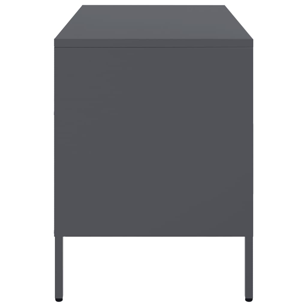 Meuble TV anthracite 68x39x50,5 cm acier - XIOS