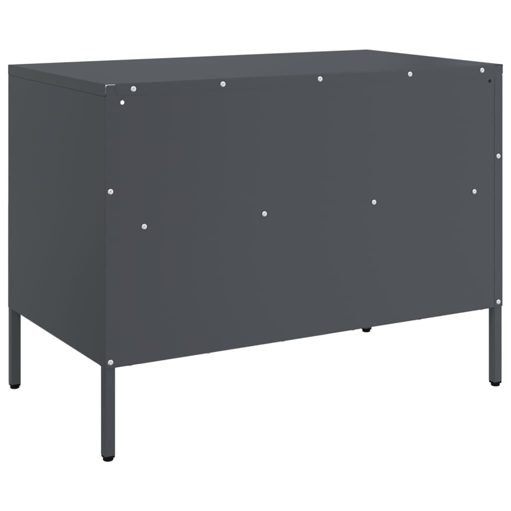Meuble TV anthracite 68x39x50,5 cm acier - XIOS