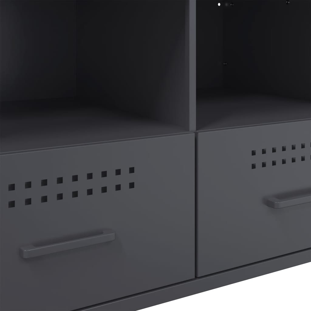 Meuble TV anthracite 68x39x50,5 cm acier - XIOS