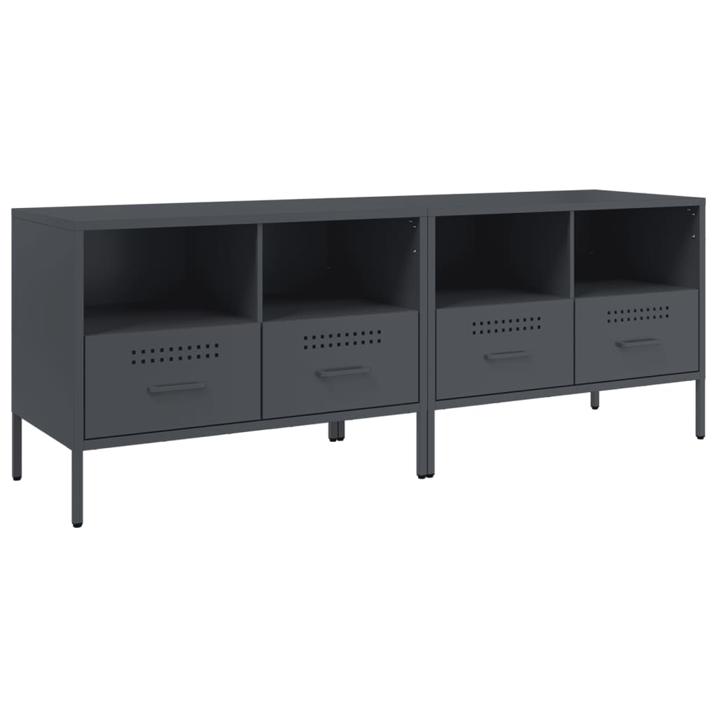 Meubles TV 2 pcs anthracite 68x39x50,5 cm acier - XIOS