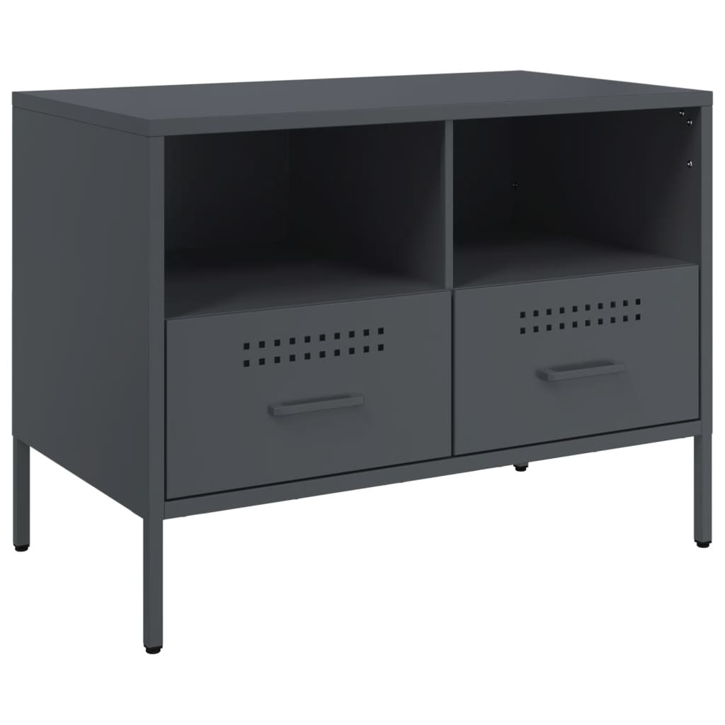 Meubles TV 2 pcs anthracite 68x39x50,5 cm acier - XIOS