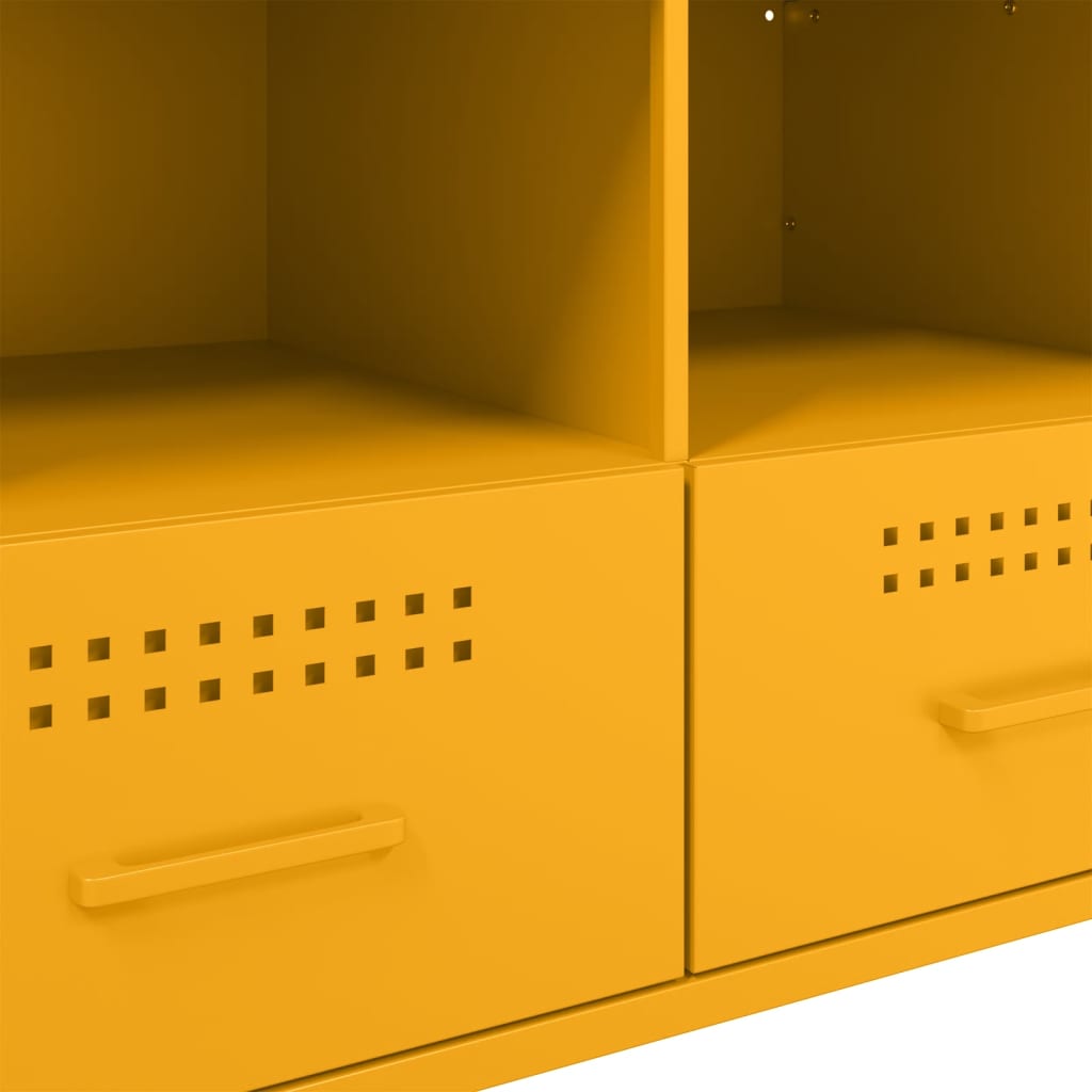 Meuble TV jaune moutarde 68x39x50,5 cm acier - XIOS