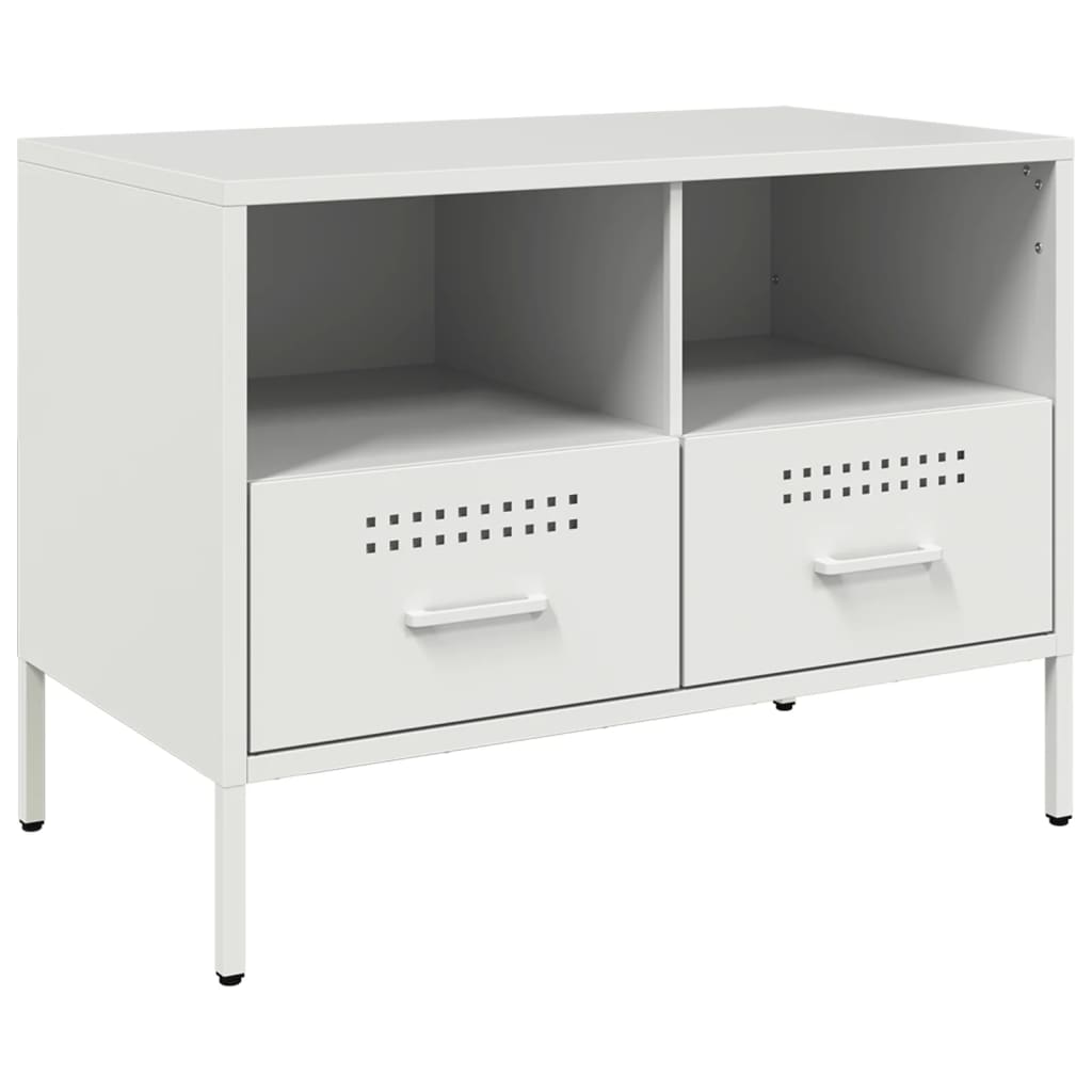 Meuble TV blanc 68x39x50,5 cm acier - XIOS
