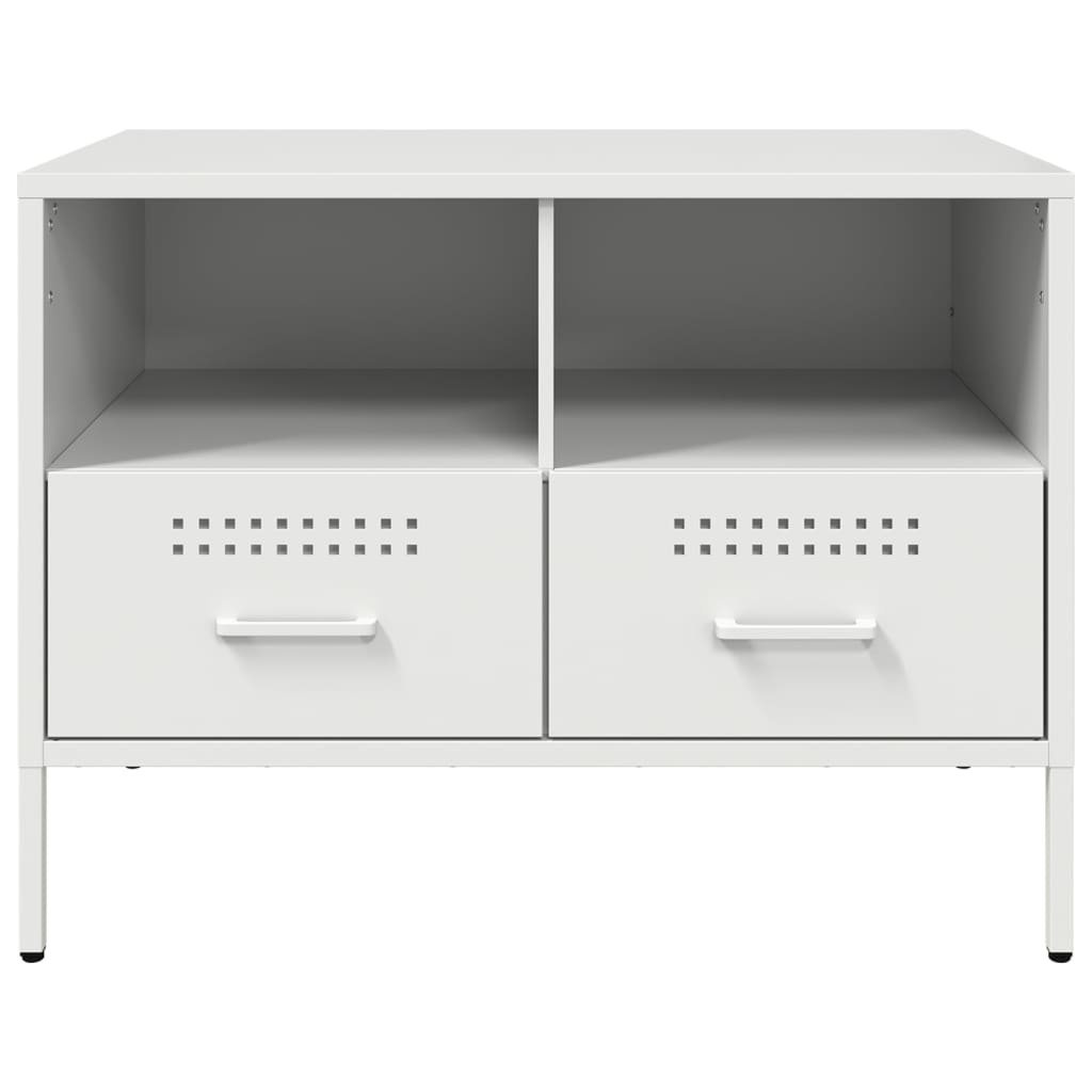 Meuble TV blanc 68x39x50,5 cm acier - XIOS