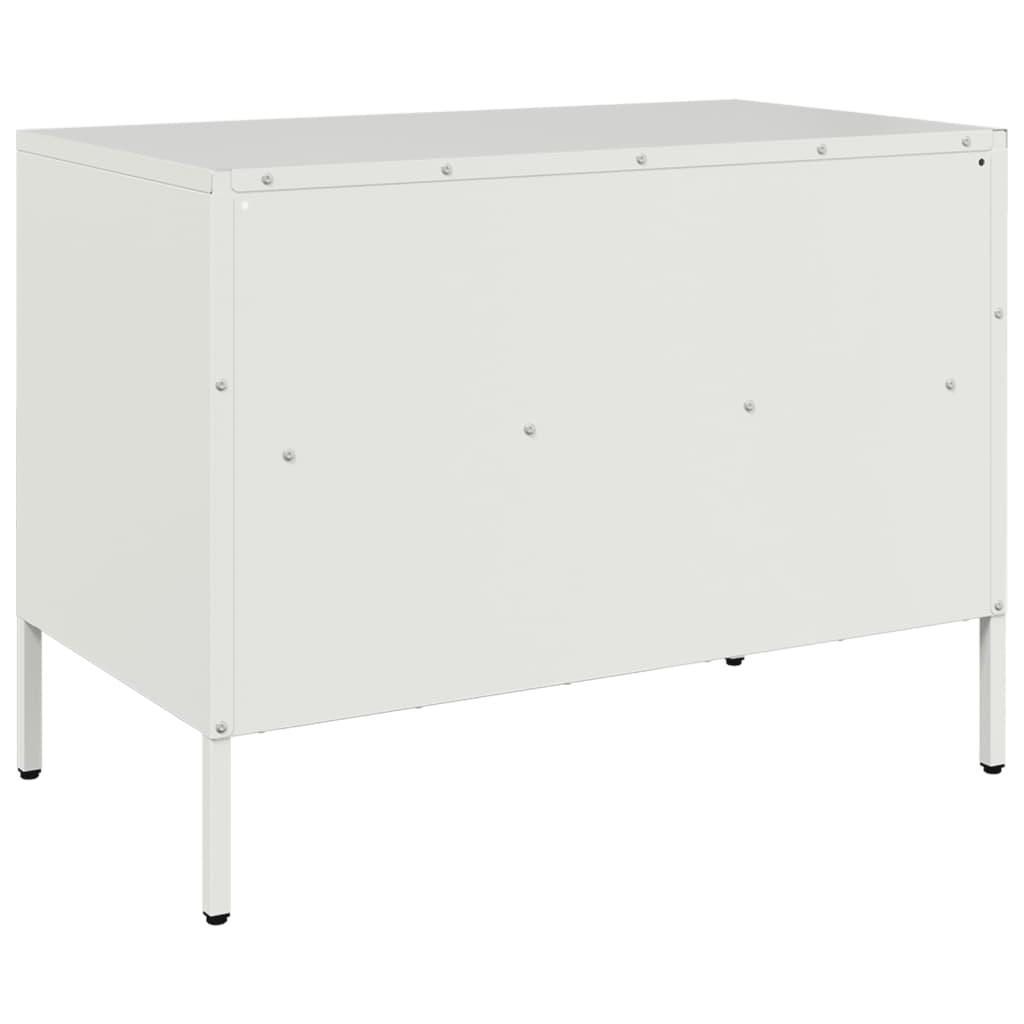 Meuble TV blanc 68x39x50,5 cm acier - XIOS