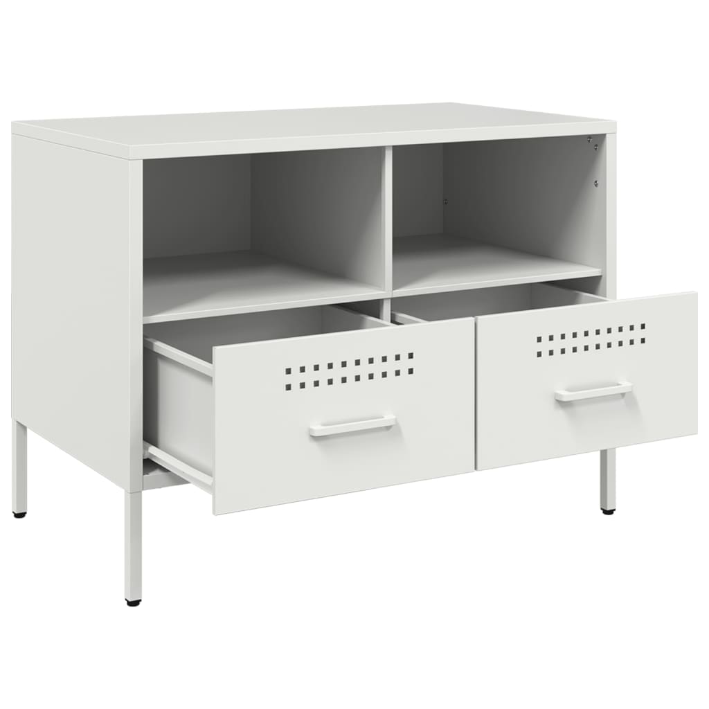 Meuble TV blanc 68x39x50,5 cm acier - XIOS