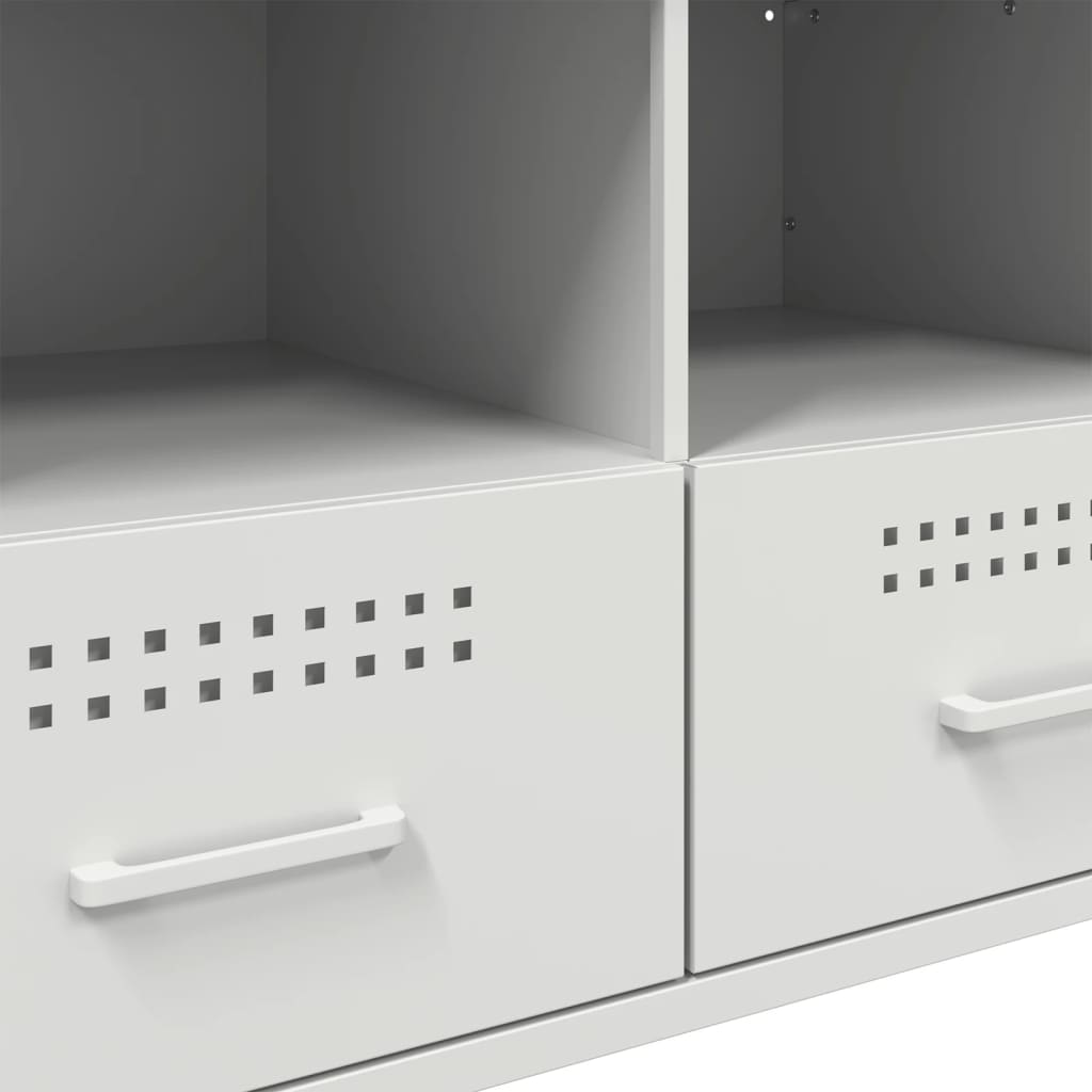 Meuble TV blanc 68x39x50,5 cm acier - XIOS