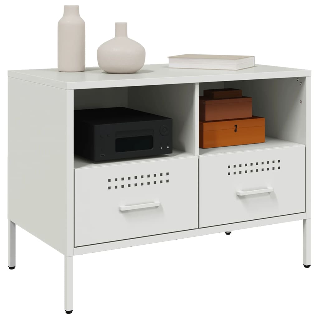 Meubles TV 2 pcs blanc 68x39x50,5 cm acier - XIOS